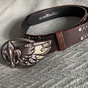 Miss Me Medium Genuine Leather Dark Brown Belt